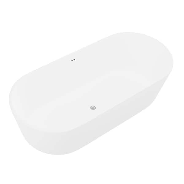 ANZZI Sabbia Series 71 in. x 32 in. Flat Bottom Solid Surface