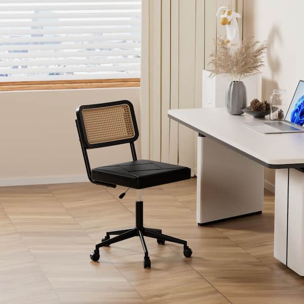 VECELO Modern Armless Home Office Stool, Height Adjustable Office