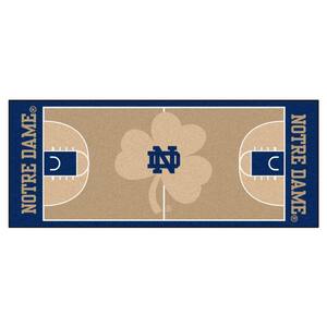 NCAA Notre Dame Cream 3 ft. x 6 ft. Basketball Runner Rug