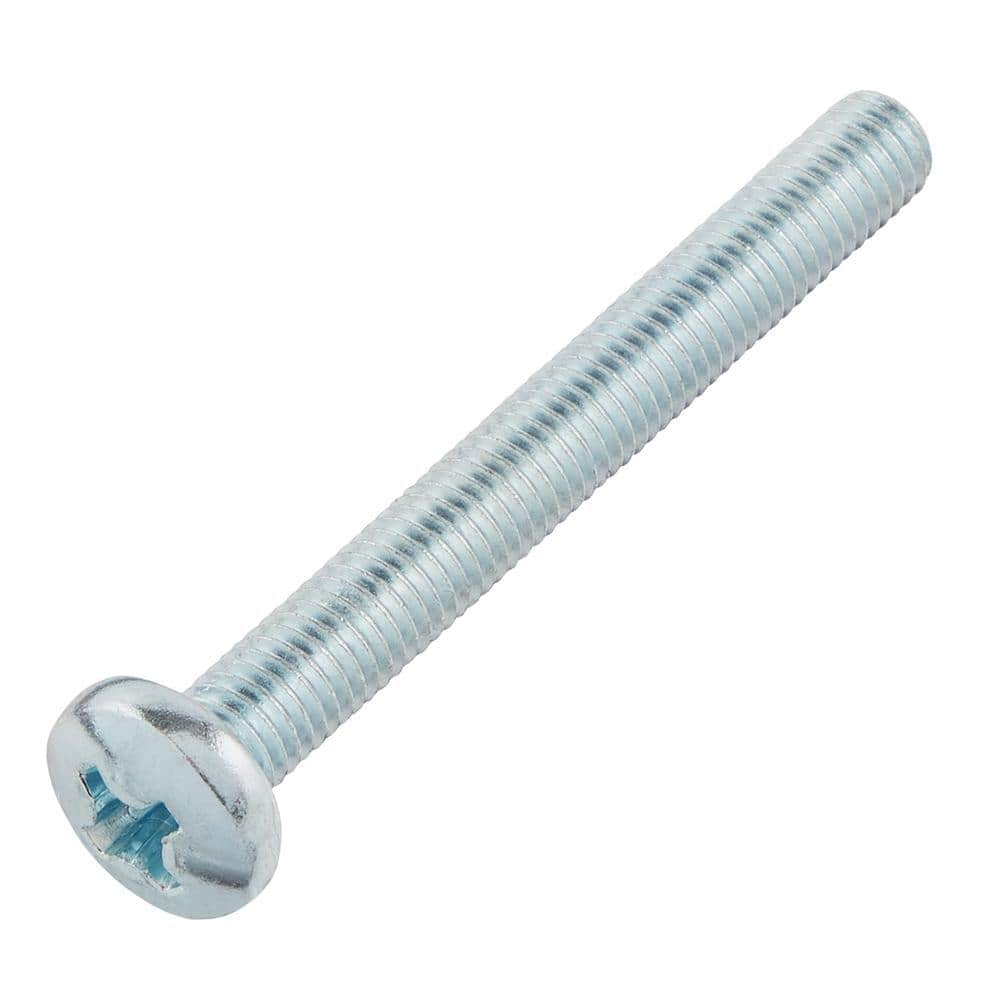 Everbilt M8-1.25x70mm Zinc Pan Head Phillips Drive Machine Screw 1 ...