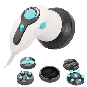 5-Speeds Body Massager Weight Loss Fat Burning with 5 Heads Relax Spin Tone Slimming Lose Weight in White