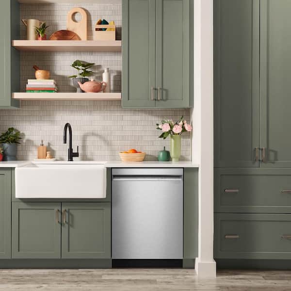 24 in. Front control Built-In Tall Tub 41 dBA Dishwasher in PrintShield Stainless with 40+ Total Wash Jets