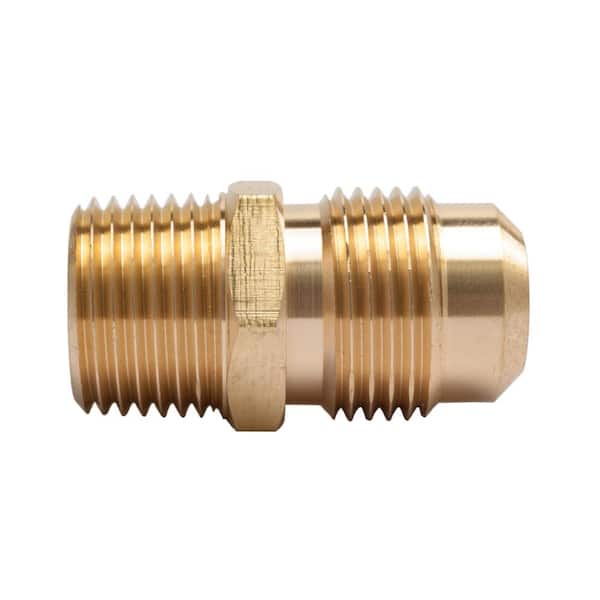 Brass Male Thread Fitting 1inch Pneumatic Hose Connector Adapter Barb Golden 