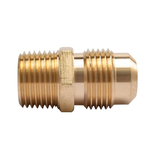 LTWFITTING 5/8 in. Flare x 1/2 in. MIP Brass Adapter Fitting (5-Pack)