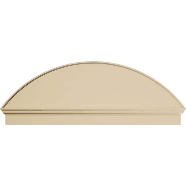 62-in W x 22-3/8-in H x 2-3/4-in P Segment Arch Smooth Signature Urethane Combination Pediment, Primed Tan