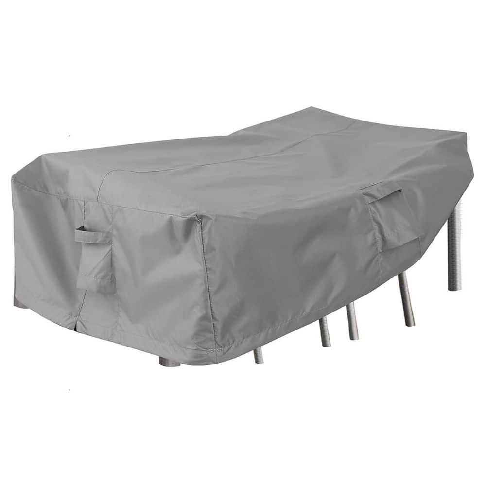110"L x 84"W x 28"H Gray Waterproof Patio Furniture Cover for Outdoor Sectional Couch Set
