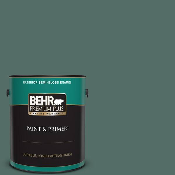 BEHR PREMIUM PLUS 1 gal. #MQ6-39 Chelsea Garden Semi-Gloss Enamel Exterior Paint & Primer