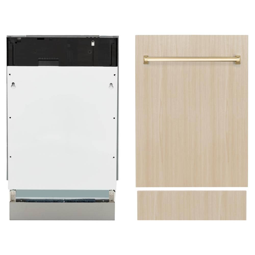 Autograph Edition 18 in. Top Control 8-Cycle Compact Panel Ready Dishwasher with 3rd Rack and Polished Gold Handle
