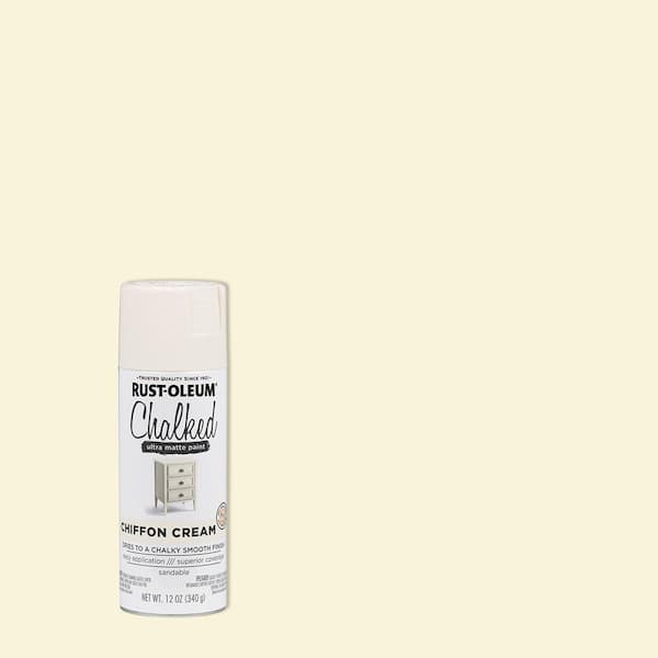 Rust-Oleum 12 oz. Chalked Chiffon Cream Ultra Matte Spray Paint (6-Pack)