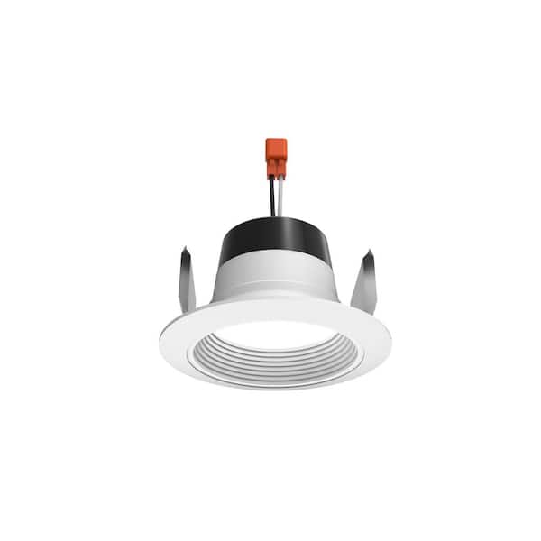 Juno Contractor Select 4RLD 4 in. 2700K 600 Lumens Integrated LED White Recessed Light Trim with Retrofit