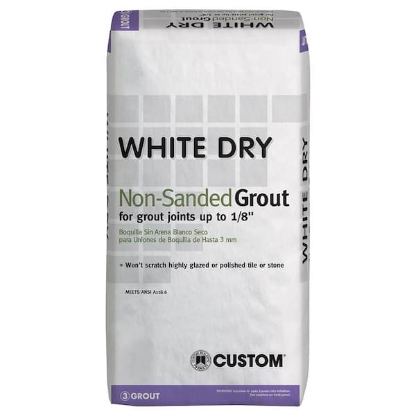 Custom Building Products White Dry 25 Lbs Non Sanded Grout Wdg25 The Home Depot White Dry 25 Lbs Non Sanded Grout