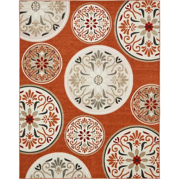 Indoor/Outdoor San Francisco Terracotta 8' 0 x 10' 0 Area Rug