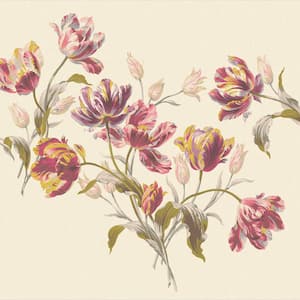 118 in. x 110 in. Gosford Floral Unpasted Removable Mural