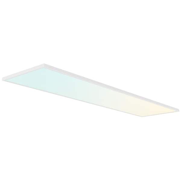1 x 4 ft. LED Slim Surface Panel Recessed Light 5CCT 2700K-5000K Dimmable 3300/4400/5500LM 30/40/50W Damp Rated