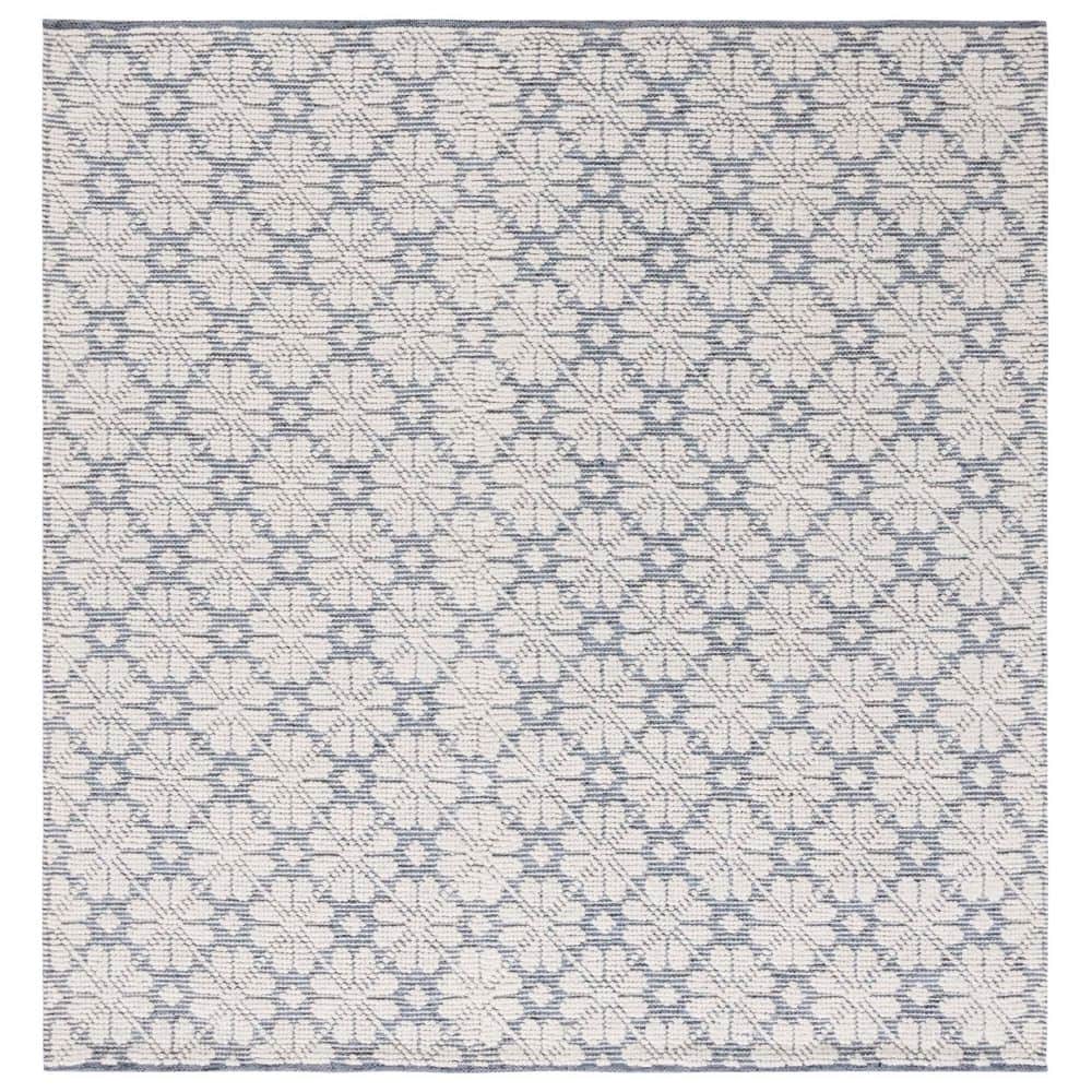 Vermont 6 ft. x 6 ft. Ivory/Blue Floral Square Area Rug price history on PriceWatchPro