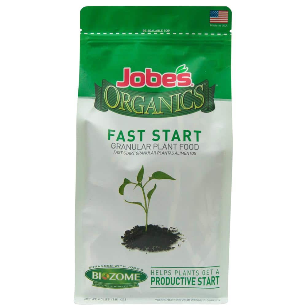 UPC 073035097260 product image for Jobe's Organics 4 lb. Organic Fast Start Plant Food Fertilizer with Biozome, OMR | upcitemdb.com
