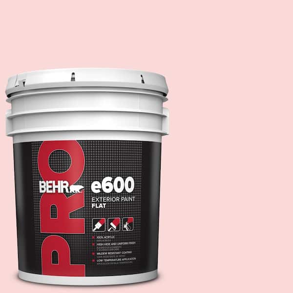 BEHR PRO 5 gal. #140A-2 Coy Pink Flat Exterior Paint