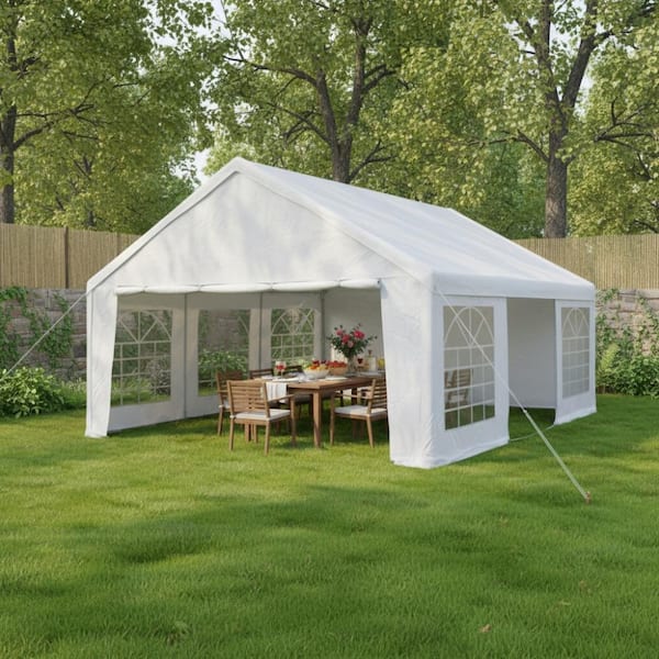 20 ft. x 20 ft. Heavy Duty Party Tents Wedding Tents Carports with Storgae Carry Bags for Outdoor