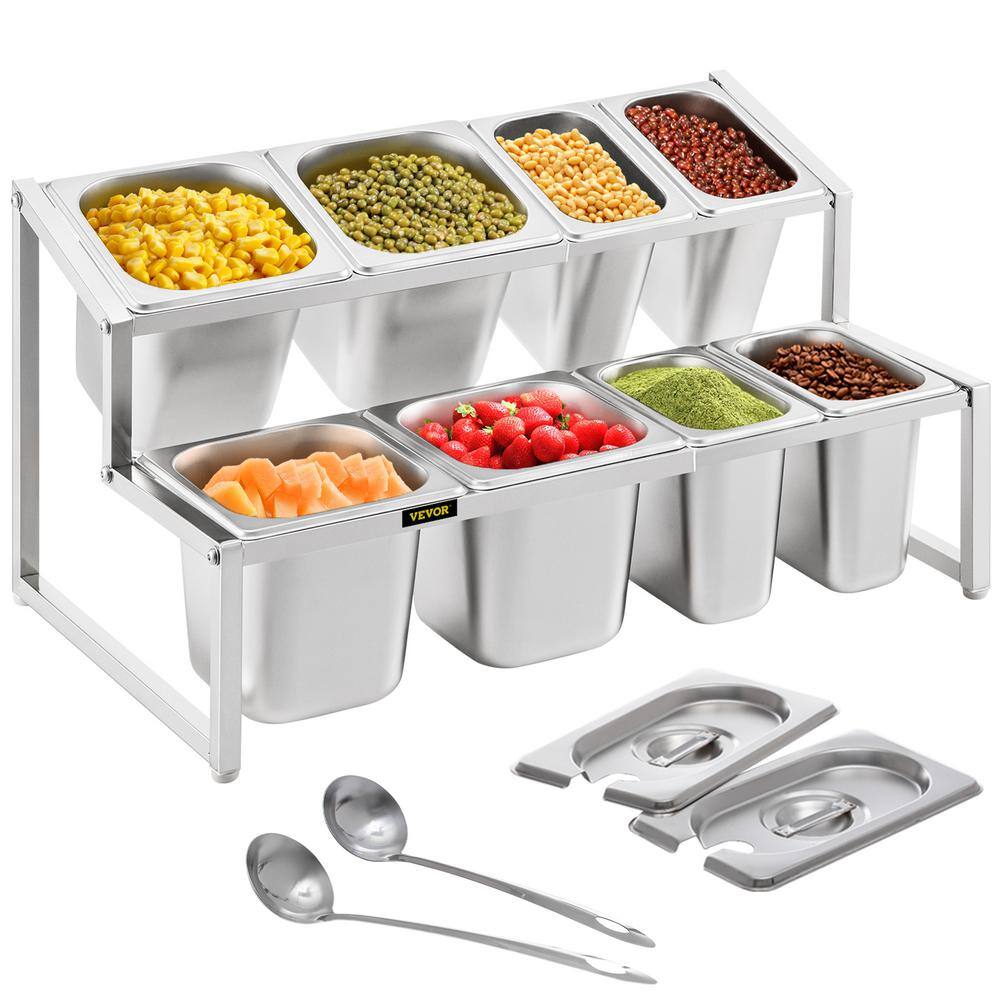 VEVOR Expandable Spice Rack 13.8 in. 23.6 in. Adjustable 2Tier