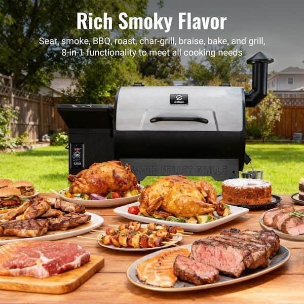 BBQセット Z GRILLS 700 Series Pellet Grill and Smoker in Silver with