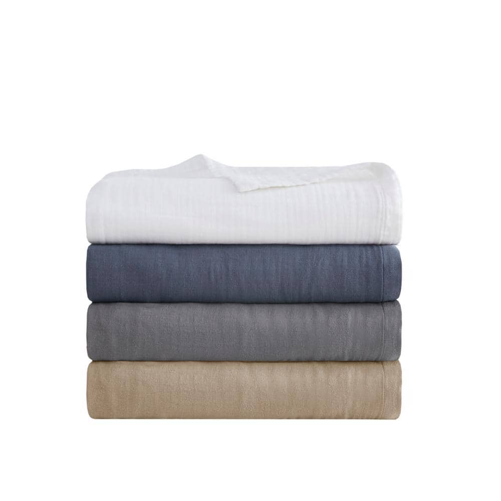 Charcoal Gray Ultra-Soft Cotton Gauze Full/Queen Blanket
