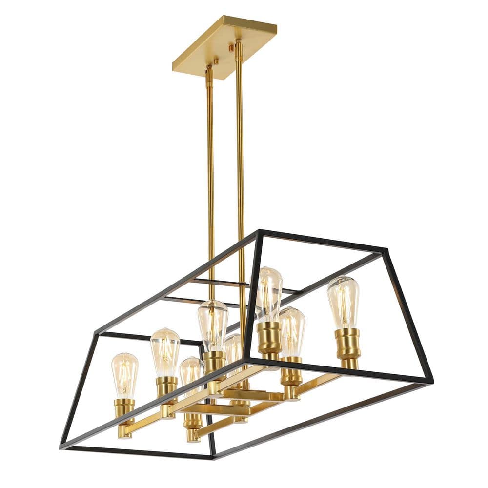 Liane 35" Black and Gold LED Farmhouse Island Pendant