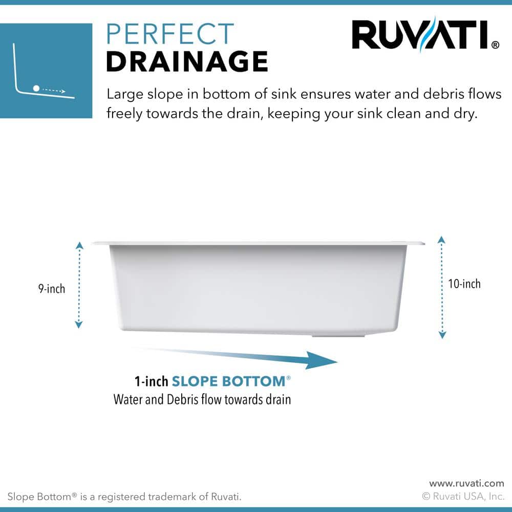 Arctic White Granite Composite Drop-In Workstation Sink