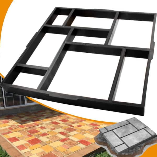8 Grid 20 in. x 20 in. x 1.8 in. Reusable Concrete Pathmate Stone Mold, Patio Yard Garden DIY Path Maker Paving Moulds