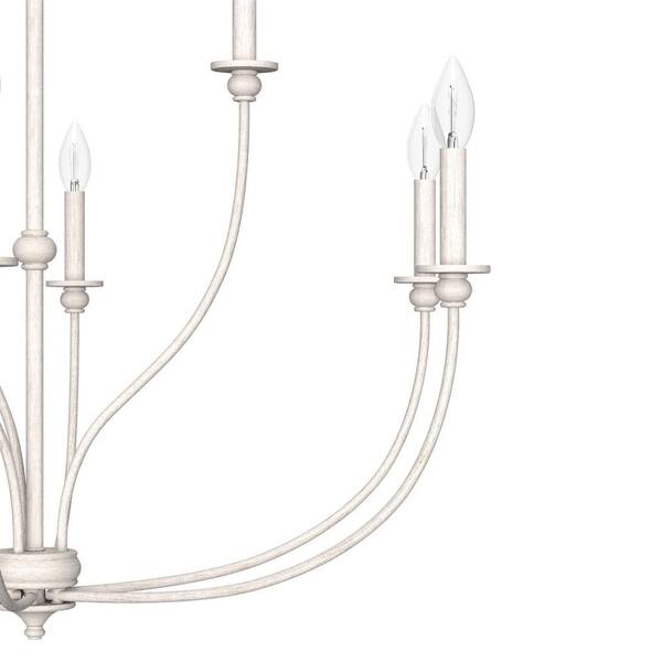Hunter Southcrest 9-Light Distressed White Chandelier