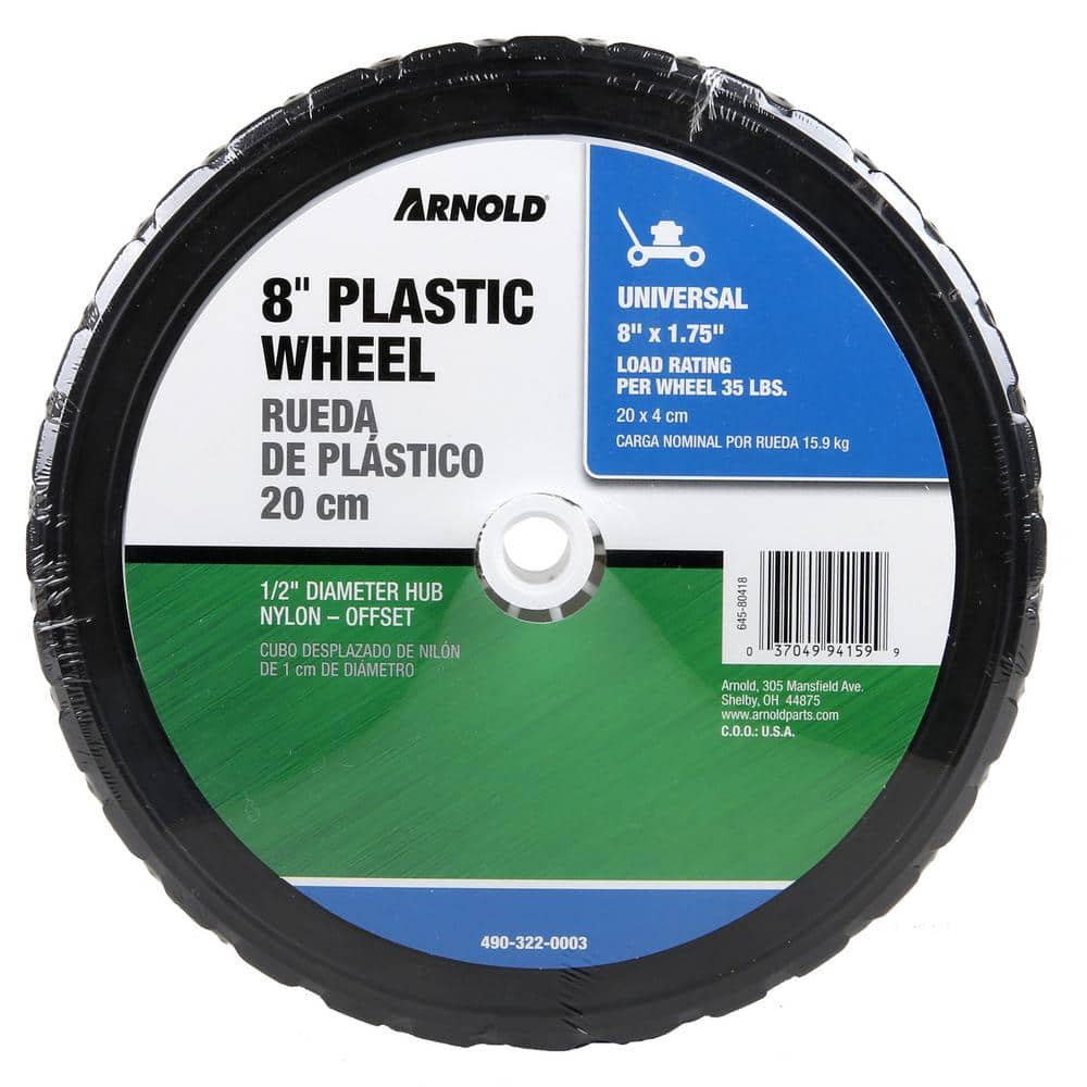 UPC 037049941599 product image for 8 in. x 1.75 in. Universal Plastic Wheel with 1/2 in. Dia Nylon Offset Hub | upcitemdb.com