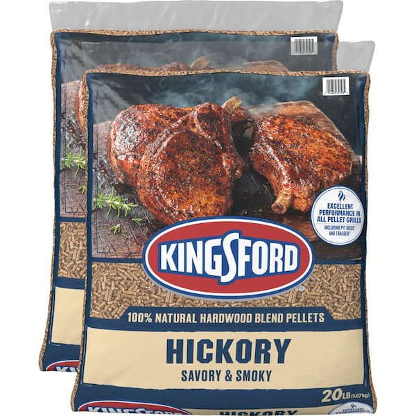 20 lbs. Hickory Wood BBQ Smoker Grilling Pellets (2-Pack)
