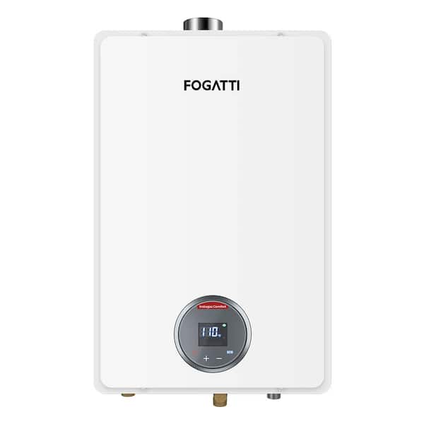 FOGATTI InstaGas Comfort CF170W 7.5 GPM 170,000 BTU Residential Propane Gas Tankless Water Heater, Indoor White