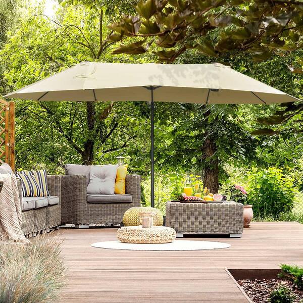 14 foot cantilever patio umbrella | Umbrellas Our cantilever outdoor umbrella combines the courtyard and outdoor dining table into a cool and comfortable space Mondawe 13ft Square Solar LED