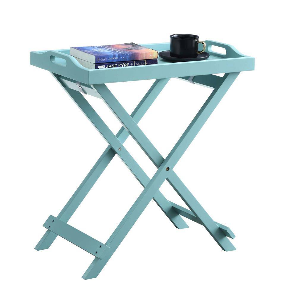 Sea Foam 22" Contemporary MDF Folding Tray Table