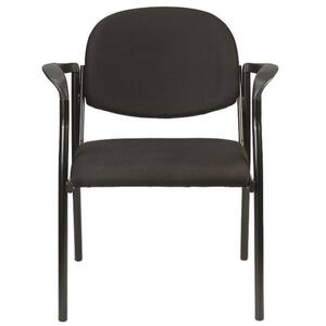 Zabrina Black Fabric Guest Chair