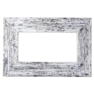 American Barn 42 in. x 42 in. DIY Mirror Frame Kit in White Mirror Not Included
