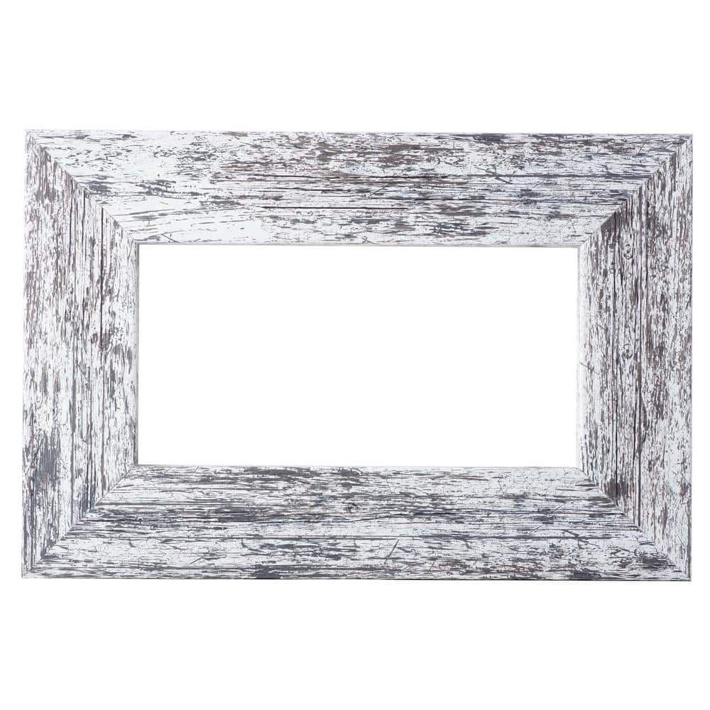 MirrorChic American Barn 36 in. x 36 in. DIY Mirror Frame Kit in White