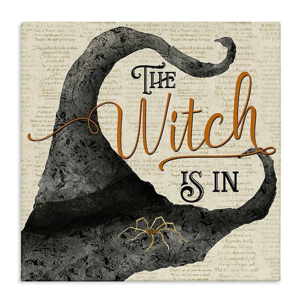Stupell Industries Vintage Witch Hat Phrase byDeane Beesley 1 Piece Unframed Graphic Print Typography Poster Art Print 30 in. x 30 in.
