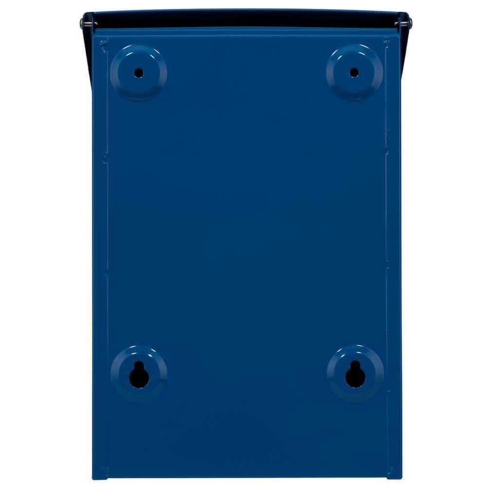 Marina Blue Steel Wall Mounted Mailbox
