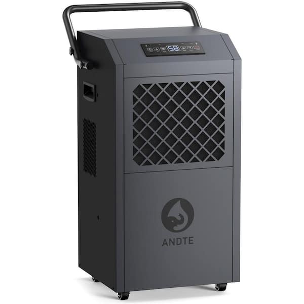 190 pt. 6500 sq.ft. Heavy Duty Bucketless Commercial Dehumidifier in Gray ,with Pump,Drain Hose,Automatic Defrost, Timer
