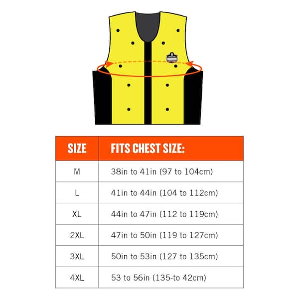 Ergodyne Chill-Its 6685 Unisex 4XL Lime Dry Evaporative Cooling Vest with  Zipper Closure 6685 The Home Depot