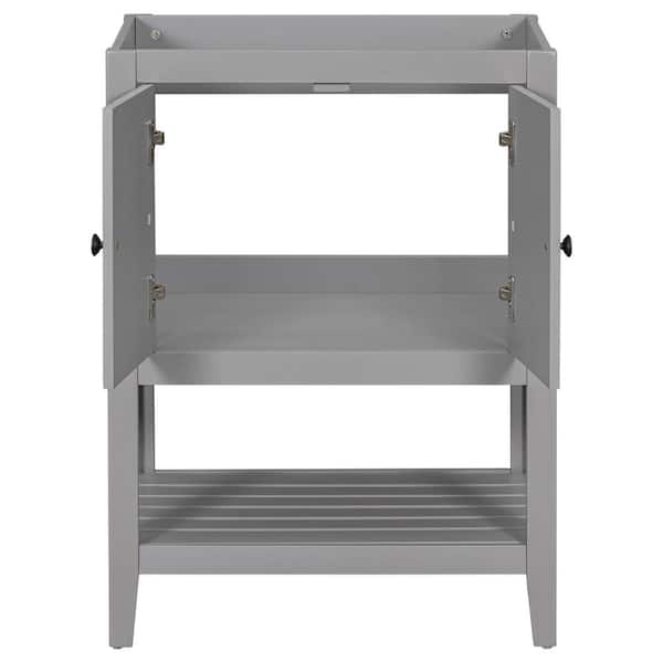 Grey Top x W 24 x without Bath Vanity - JJ-WF287735AAE The Depot H in. in. 33 17.80 in D in. Cabinet Home
