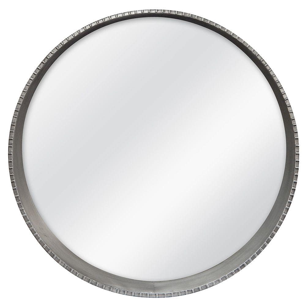 Reviews for MCS Summit 30 in. H x 30 in. W Round Framed Mirror with  Built-in Ledge in Pewter Pg The Home Depot
