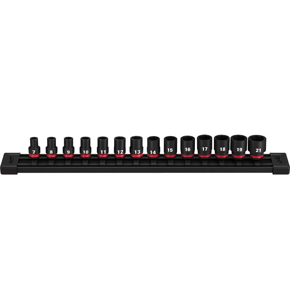 Milwaukee SHOCKWAVE 3/8 in. Drive Metric 6 Point Impact Socket Set  (14-Piece) 49-66-7007 - The Home Depot