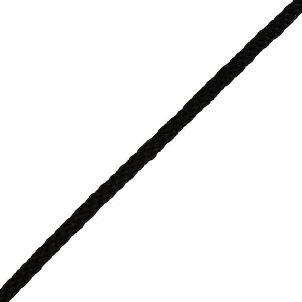 Everbilt 3/8 in. x 1 ft. Polypropylene Solid Braid Rope, Black 70386 - The  Home Depot
