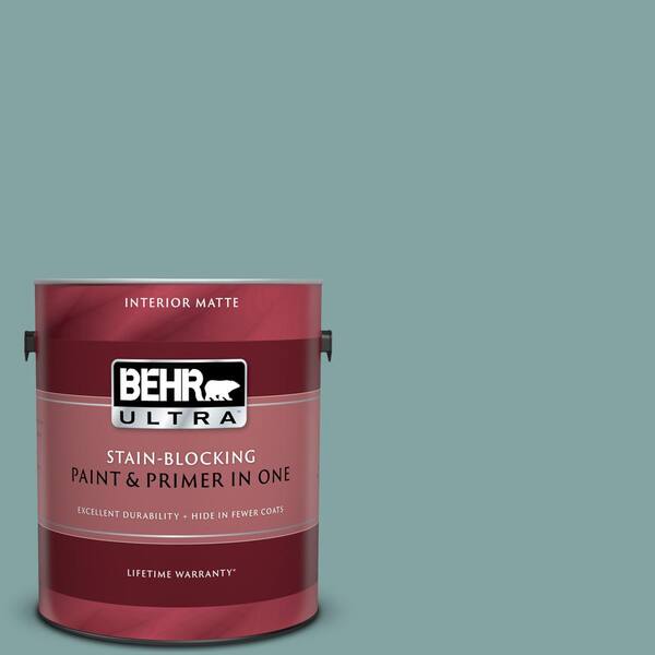 BEHR ULTRA 1 gal. #UL220-17 Venus Teal Matte Interior Paint and Primer in One