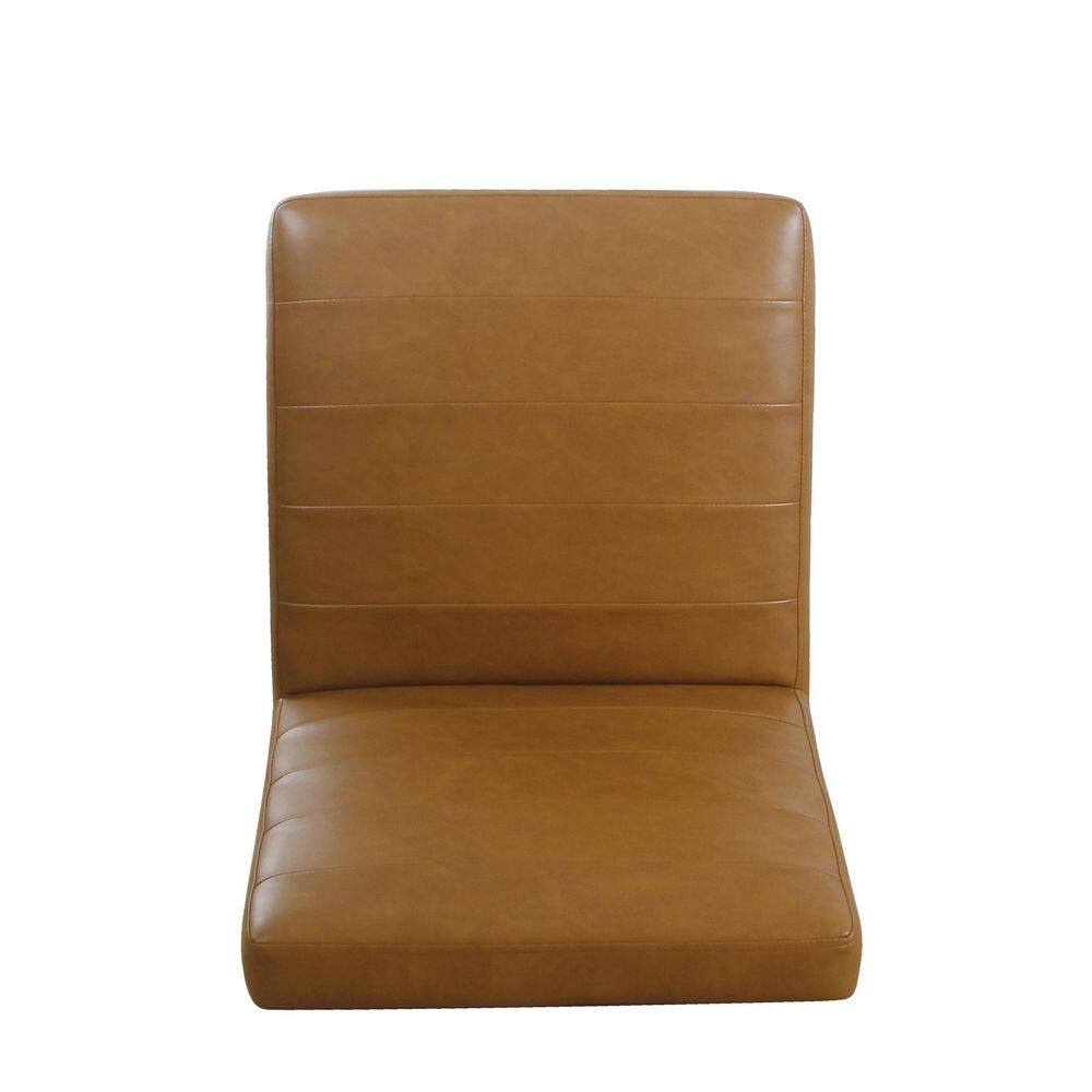 Carmel Faux Leather Upholstered Parsons Side Chair with Metal Legs