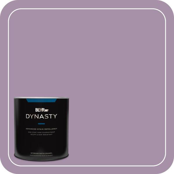 BEHR DYNASTY 1 qt. #MQ5-33 Uptown Girl One-Coat Hide Satin Enamel Interior Stain-Blocking Paint & Primer