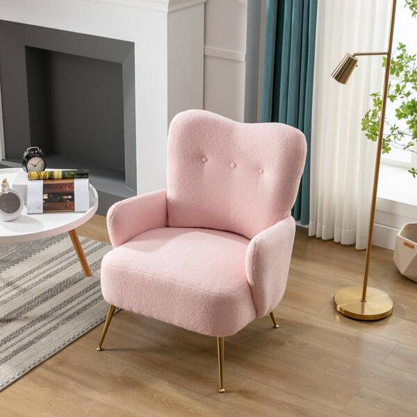Soft Pink Velvet Accent Chair Adds Soft & Cozy Touch To Living Room