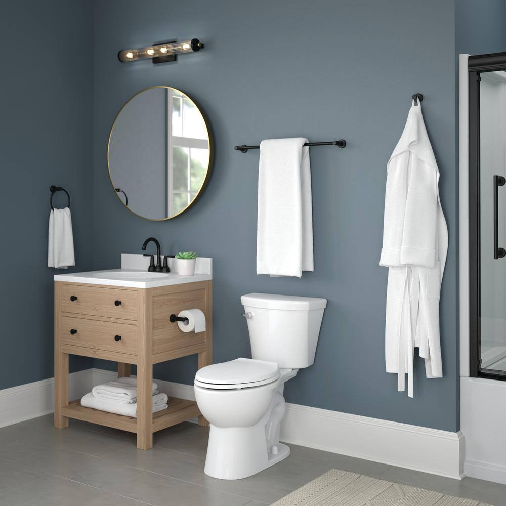 Matte Black Adjustable Wall Mounted Double Towel Bar